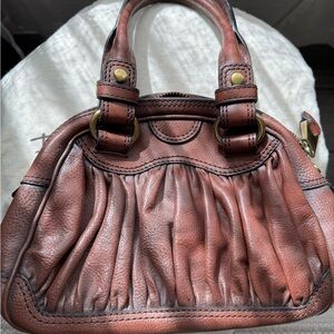 Fossil Fifty-Four (or Fossil 54) Rich Brown Leather Satchel